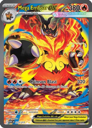 Mega Emboar ex 273/217  - Holofoil ME Ascended Heroes - Special Illustration Rare-1