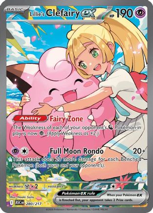 Lillie's Clefairy ex 280/217  - Holofoil ME Ascended Heroes - Special Illustration Rare-1