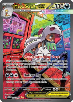 Mega Scrafty ex 285/217  - Holofoil ME Ascended Heroes - Special Illustration Rare-1
