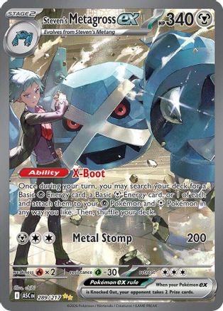 Steven's Metagross ex 289  - Holofoil ME Ascended Heroes - Special Illustration Rare-1