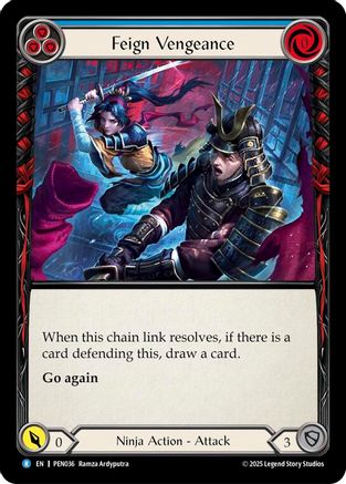 Feign Vengeance (Blue) (PEN036) - Compendium of Rathe Rainbow Foil-1