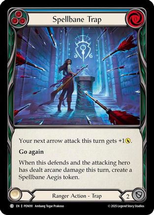 Spellbane Trap (Blue) (PEN091) - Compendium of Rathe Rainbow Foil