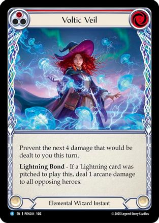 Voltic Veil (Red) (PEN204) - Compendium of Rathe Rainbow Foil