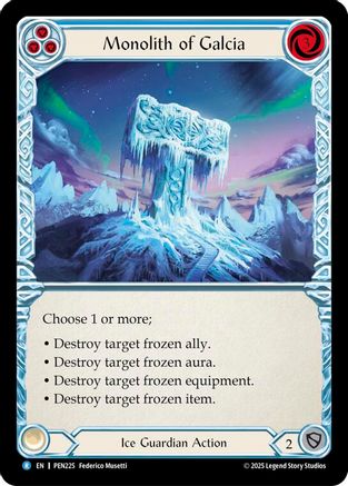 Monolith Of Galcia (Blue) (PEN225) - Compendium of Rathe Rainbow Foil