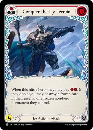 Conquer The Icy Terrain (Red) (PEN231) - Compendium of Rathe Rainbow Foil