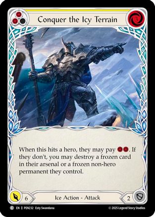 Conquer The Icy Terrain (Yellow) (PEN232) - Compendium of Rathe Rainbow Foil-1