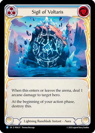 Sigil Of Voltaris (Blue) (PEN237) - Compendium of Rathe Rainbow Foil-1