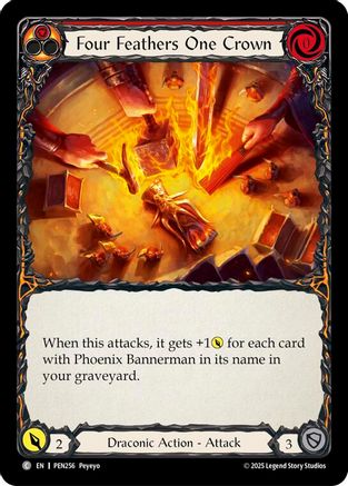 Four Feathers One Crown (Red) (Regular) [PEN256] (Compendium of Rathe)-1