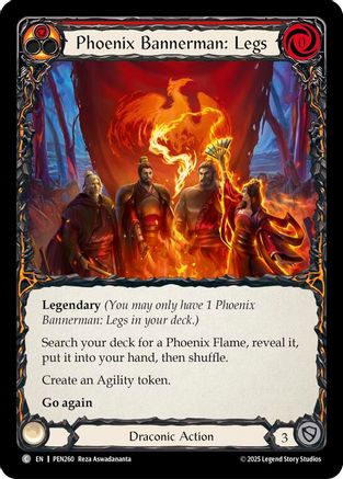 Phoenix Bannerman Legs (Red) (PEN260) - Compendium of Rathe Rainbow Foil
