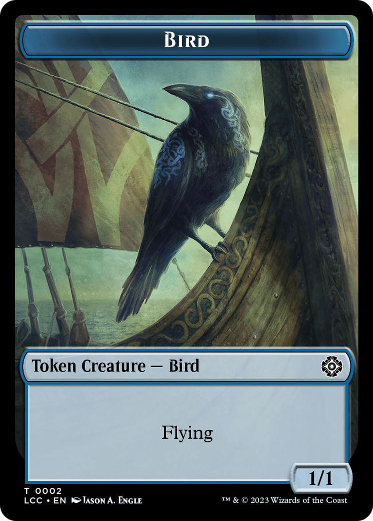 Bird // Merfolk (0003) Double-Sided Token [The Lost Caverns of Ixalan Commander Tokens]-1