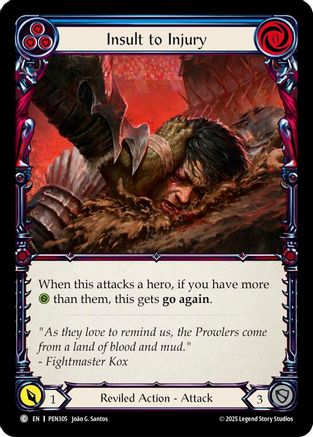 Insult To Injury (Blue) (PEN305) - Compendium of Rathe Rainbow Foil-1