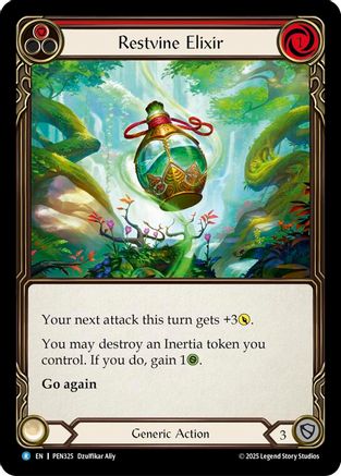 Restvine Elixir (Red) (Rainbow Foil) [PEN325] (Compendium of Rathe)  Rainbow Foil-1