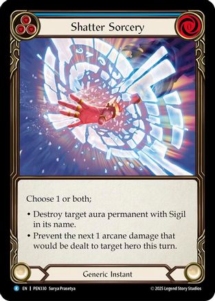 Shatter Sorcery (Blue) (PEN330) - Compendium of Rathe Rainbow Foil