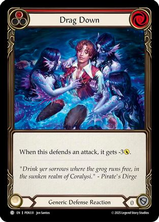 Drag Down (Red) (PEN331) - Compendium of Rathe Rainbow Foil-1