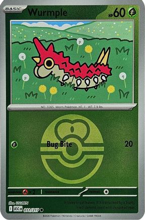 Wurmple (Love Ball) 011  - Reverse Holofoil ME Ascended Heroes - Common-1