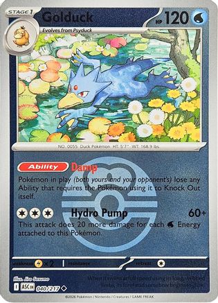 Golduck (Love Ball) 040  - Reverse Holofoil ME Ascended Heroes - Uncommon-1