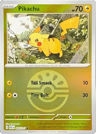 Pikachu (Friend Ball) 055  - Reverse Holofoil ME Ascended Heroes - Common-1