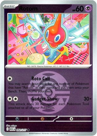 Rotom (Dusk Ball) 092  - Reverse Holofoil ME Ascended Heroes - Common-1