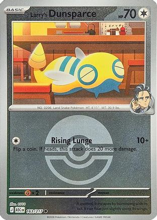 Larry's Dunsparce (Poke Ball) 163  - Reverse Holofoil ME Ascended Heroes - Common-1