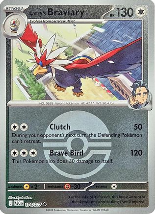 Larry's Braviary (Poke Ball) 174  - Reverse Holofoil ME Ascended Heroes - Uncommon-1