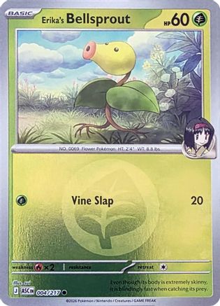 Erika's Bellsprout (Energy Symbol Pattern) 004  - Reverse Holofoil ME Ascended Heroes - Common-1
