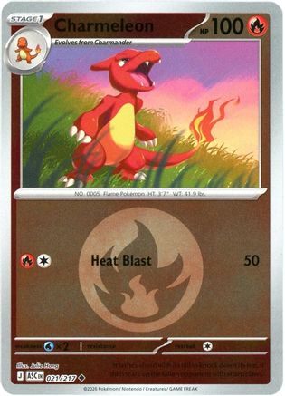 Charmeleon (Energy Symbol Pattern) 021  - Reverse Holofoil ME Ascended Heroes - Uncommon-1