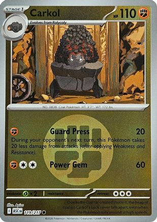 Carkol (Energy Symbol Pattern) 119  - Reverse Holofoil ME Ascended Heroes - Common-1
