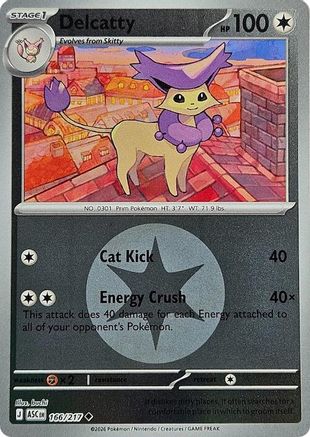 Delcatty (Energy Symbol Pattern) 166  - Reverse Holofoil ME Ascended Heroes - Uncommon-1