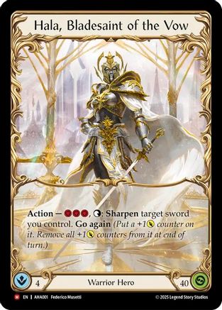 Hala, Bladesaint of the Vow (AHA001) - Armory Deck Origins: Hala Rainbow Foil-1