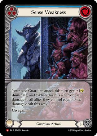 Sense Weakness (Blue) (Extended Art) [PEN021] (Compendium of Rathe)  Rainbow Foil-1