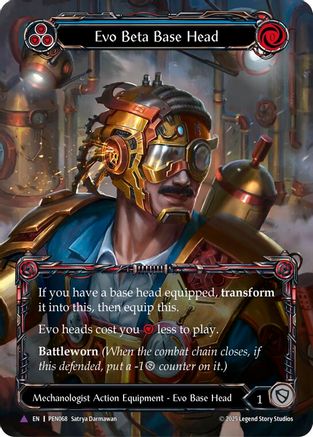 Evo Beta Base Head (Blue) (Marvel) (PEN068) - Compendium of Rathe Cold Foil-1
