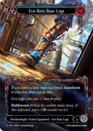 Evo Beta Base Legs (Blue) (Marvel) [PEN071] (Compendium of Rathe)  Cold Foil-1