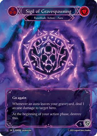 Sigil Of Gravespawning (Blue) (Marvel) [PEN098] (Compendium of Rathe)  Cold Foil