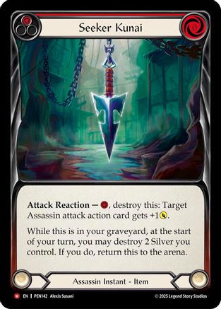 Seeker Kunai (Red) (PEN142) - Compendium of Rathe Rainbow Foil-1