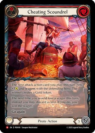 Cheating Scoundrel (Red) (Extended Art) (PEN169) - Compendium of Rathe Rainbow Foil-1