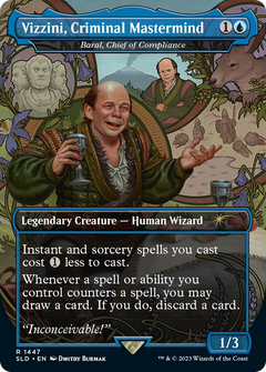 Vizzini, Criminal Mastermind - Baral, Chief of Compliance (SLD-1447) - Secret Lair Drop / Vizzini, Criminal Mastermind (Borderless) Foil-1