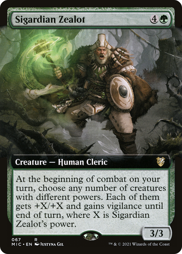 Sigardian Zealot (Extended Art) [Innistrad: Midnight Hunt Commander]-1