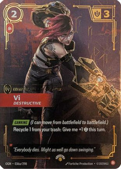 Vi - Destructive (036a/298) - Riftbound Promotional Cards Foil-1