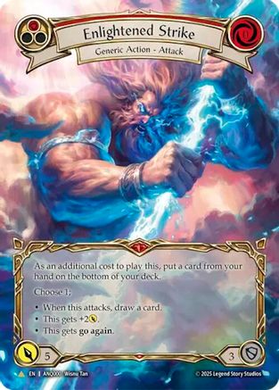 Enlightened Strike (Red) (Extended Art) (Gold) [ANQ000] (Compendium of Rathe - Antiquity Pack)  Cold Foil-1