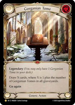 Gorganian Tome (Gold) [ANQ020] (Compendium of Rathe - Antiquity Pack)  Rainbow Foil-1