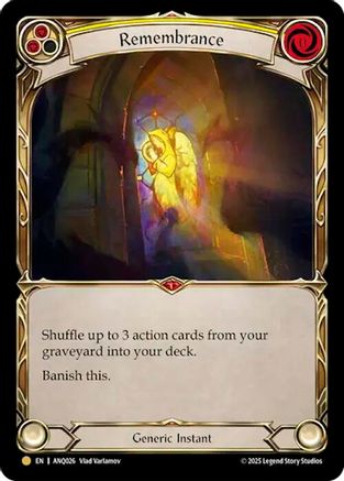 Remembrance (Yellow) (Gold) [ANQ026] (Compendium of Rathe - Antiquity Pack)-1
