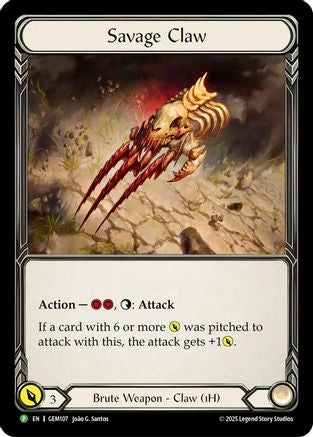Savage Claw (GEM107) - GEM Pack 4 Cold Foil-1