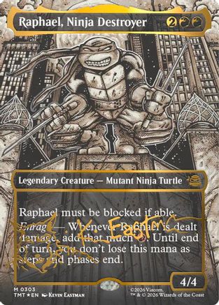 Raphael, Ninja Destroyer (Borderless) (Gold-Stamped Signature) [Teenage Mutant Ninja Turtles]-1