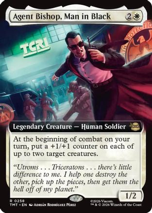 Agent Bishop, Man in Black (Extended Art) (TMT-258) - Teenage Mutant Ninja Turtles Foil-1