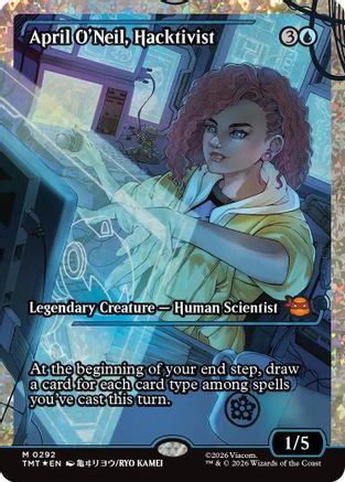 April O'Neil, Hacktivist (0292) (Showcase) (Fracture Foil) [Teenage Mutant Ninja Turtles]-1