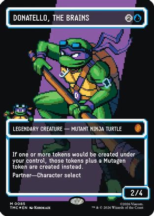 Donatello, the Brains (0085) (Borderless) (Surge Foil) [Teenage Mutant Ninja Turtles Commander]-1