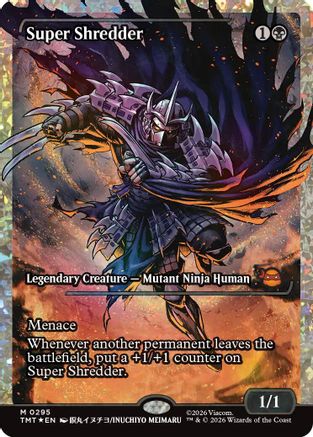Super Shredder (Showcase) (Fracture Foil) (TMT-295) - Teenage Mutant Ninja Turtles Foil-1