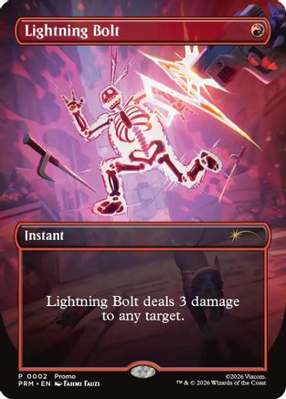 Lightning Bolt (Borderless) (UMP-002) - Unique and Miscellaneous Promos Foil-1