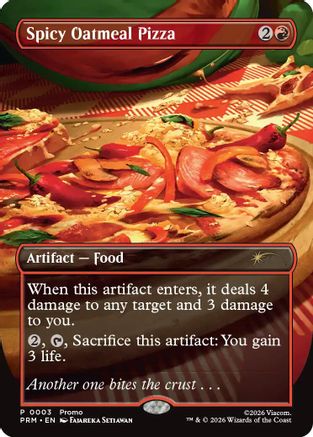 Spicy Oatmeal Pizza (Borderless) (UMP-003) - Unique and Miscellaneous Promos Foil-1
