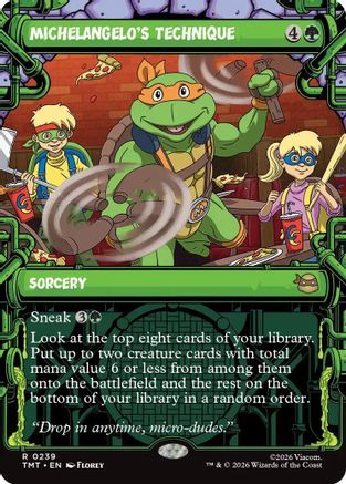 Michelangelo's Technique (Showcase) (TMT-239) - Teenage Mutant Ninja Turtles Foil-1
